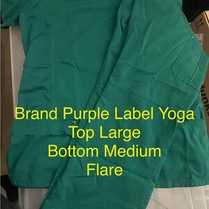 Purple Label Women's Hunter Green Yoga Flare Leggings